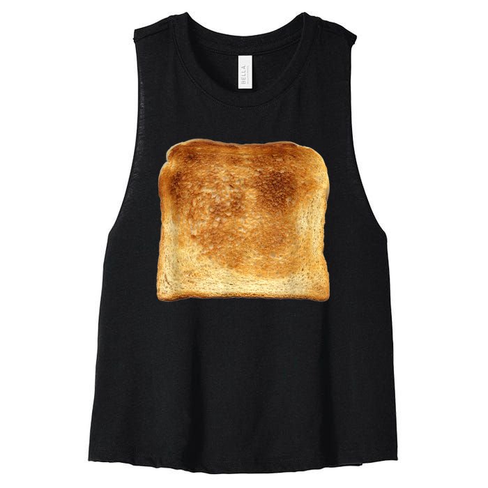 Funny Bread Gift Toast Costume Funny Gluten Ift Women's Racerback Cropped Tank