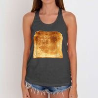 Funny Bread Gift Toast Costume Funny Gluten Ift Women's Knotted Racerback Tank