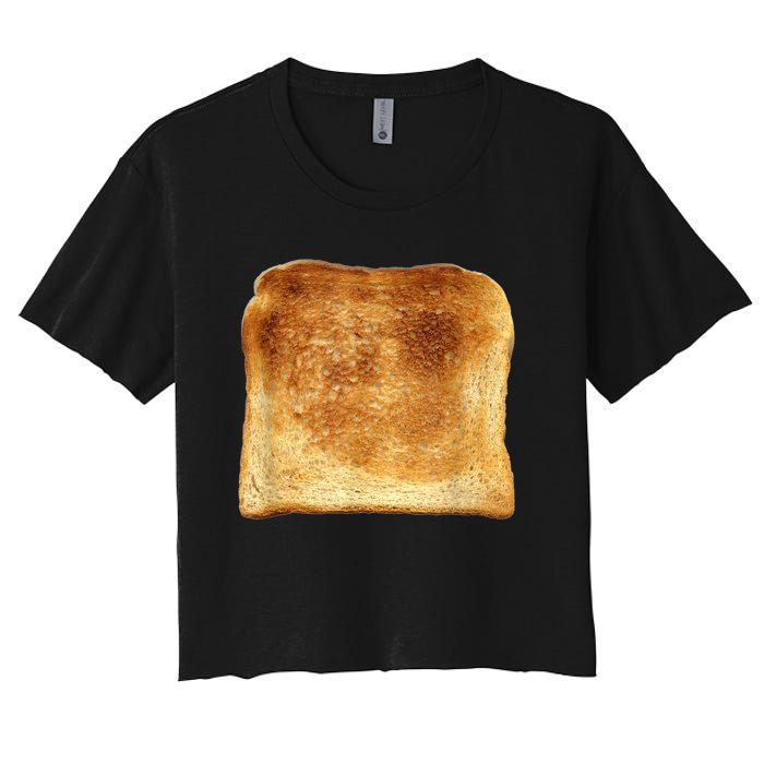 Funny Bread Gift Toast Costume Funny Gluten Ift Women's Crop Top Tee