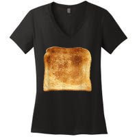 Funny Bread Gift Toast Costume Funny Gluten Ift Women's V-Neck T-Shirt