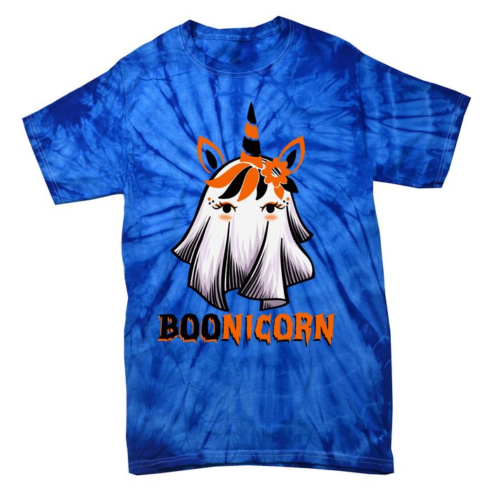 Funny Boonicorn Ghost Unicorn Lover Halloween Costume Day Gift Tie-Dye T-Shirt