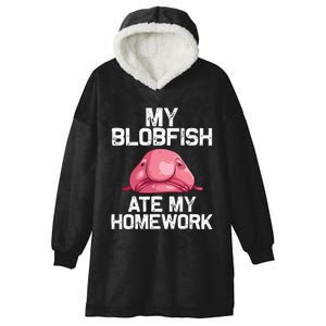 Funny Blobfish Gift Stuffed Sea Animal Lover Hooded Wearable Blanket