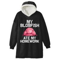 Funny Blobfish Gift Stuffed Sea Animal Lover Hooded Wearable Blanket