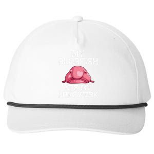 Funny Blobfish Gift Stuffed Sea Animal Lover Snapback Five-Panel Rope Hat