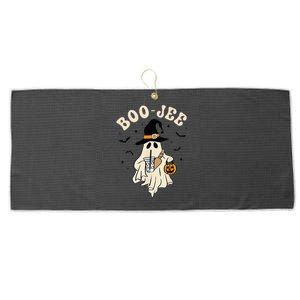 Funny Boojee Ghost Halloween Boo Jee Ghost Spooky Season Large Microfiber Waffle Golf Towel