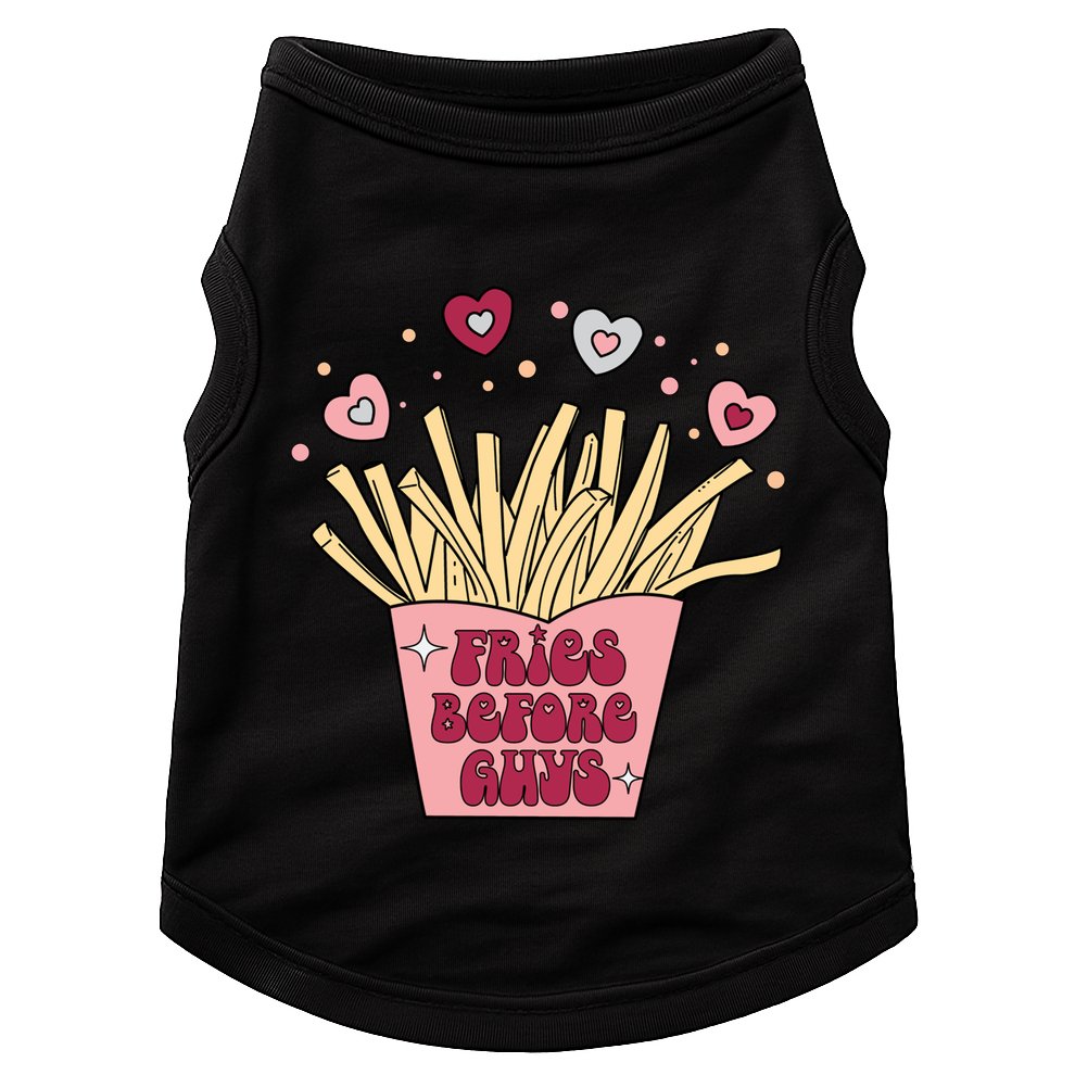 Fries Before Guys French Fires Lover Food Lover Valentines Cute Gift Doggie Tank