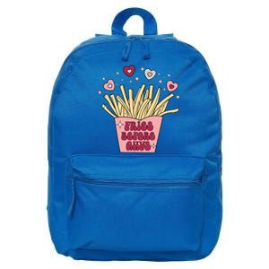 Fries Before Guys French Fires Lover Food Lover Valentines Cute Gift 16 in Basic Backpack