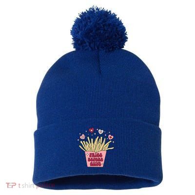 Fries Before Guys French Fires Lover Food Lover Valentines Cute Gift Pom Pom 12in Knit Beanie