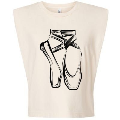 Funny Ballerina Gift Cool Dancer Ballet Pointe Shoes Garment-Dyed Women's Muscle Tee