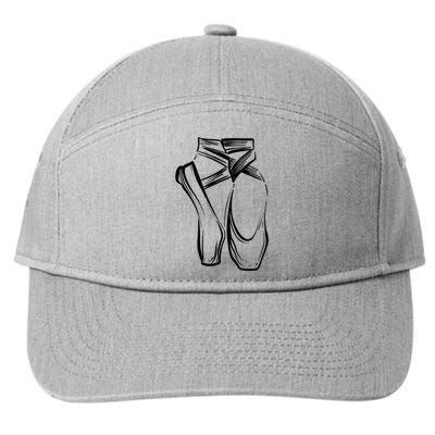 Funny Ballerina Gift Cool Dancer Ballet Pointe Shoes 7-Panel Snapback Hat