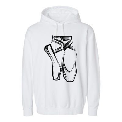 Funny Ballerina Gift Cool Dancer Ballet Pointe Shoes Garment-Dyed Fleece Hoodie