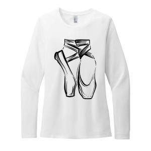 Funny Ballerina Gift Cool Dancer Ballet Pointe Shoes Womens CVC Long Sleeve Shirt