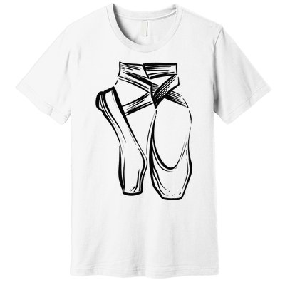 Funny Ballerina Gift Cool Dancer Ballet Pointe Shoes Premium T-Shirt