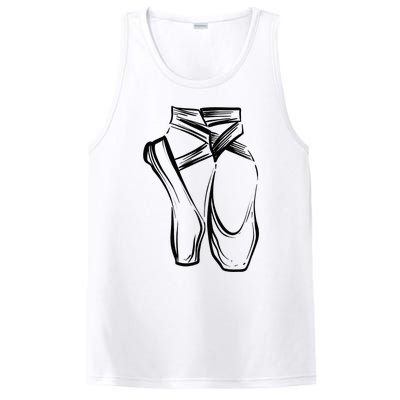 Funny Ballerina Gift Cool Dancer Ballet Pointe Shoes PosiCharge Competitor Tank