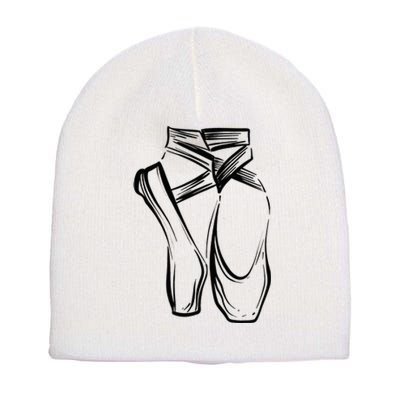 Funny Ballerina Gift Cool Dancer Ballet Pointe Shoes Short Acrylic Beanie