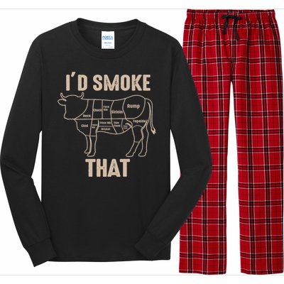 Funny BBQ Grilling Quote Cow Long Sleeve Pajama Set