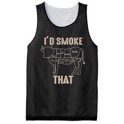 Funny BBQ Grilling Quote Cow Mesh Reversible Basketball Jersey Tank