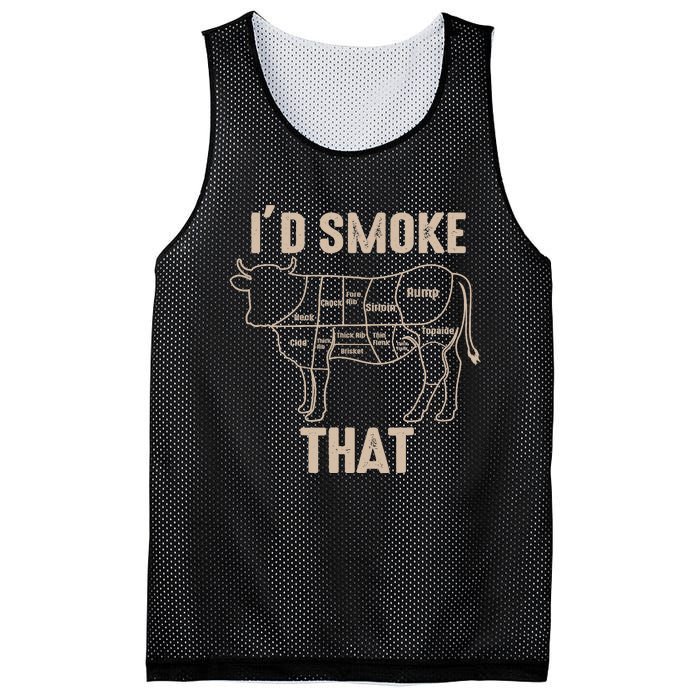 Funny BBQ Grilling Quote Cow Mesh Reversible Basketball Jersey Tank