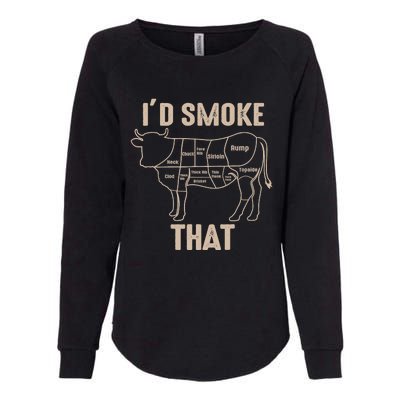 Funny BBQ Grilling Quote Cow Womens California Wash Sweatshirt