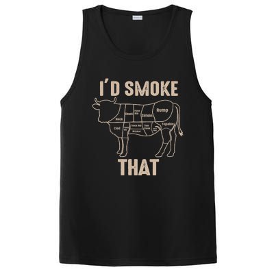 Funny BBQ Grilling Quote Cow PosiCharge Competitor Tank