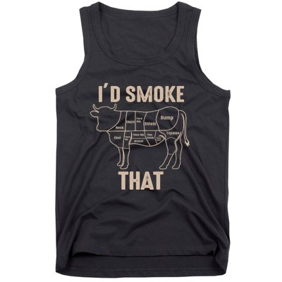 Funny BBQ Grilling Quote Cow Tank Top