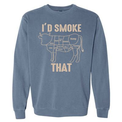 Funny BBQ Grilling Quote Cow Garment-Dyed Sweatshirt