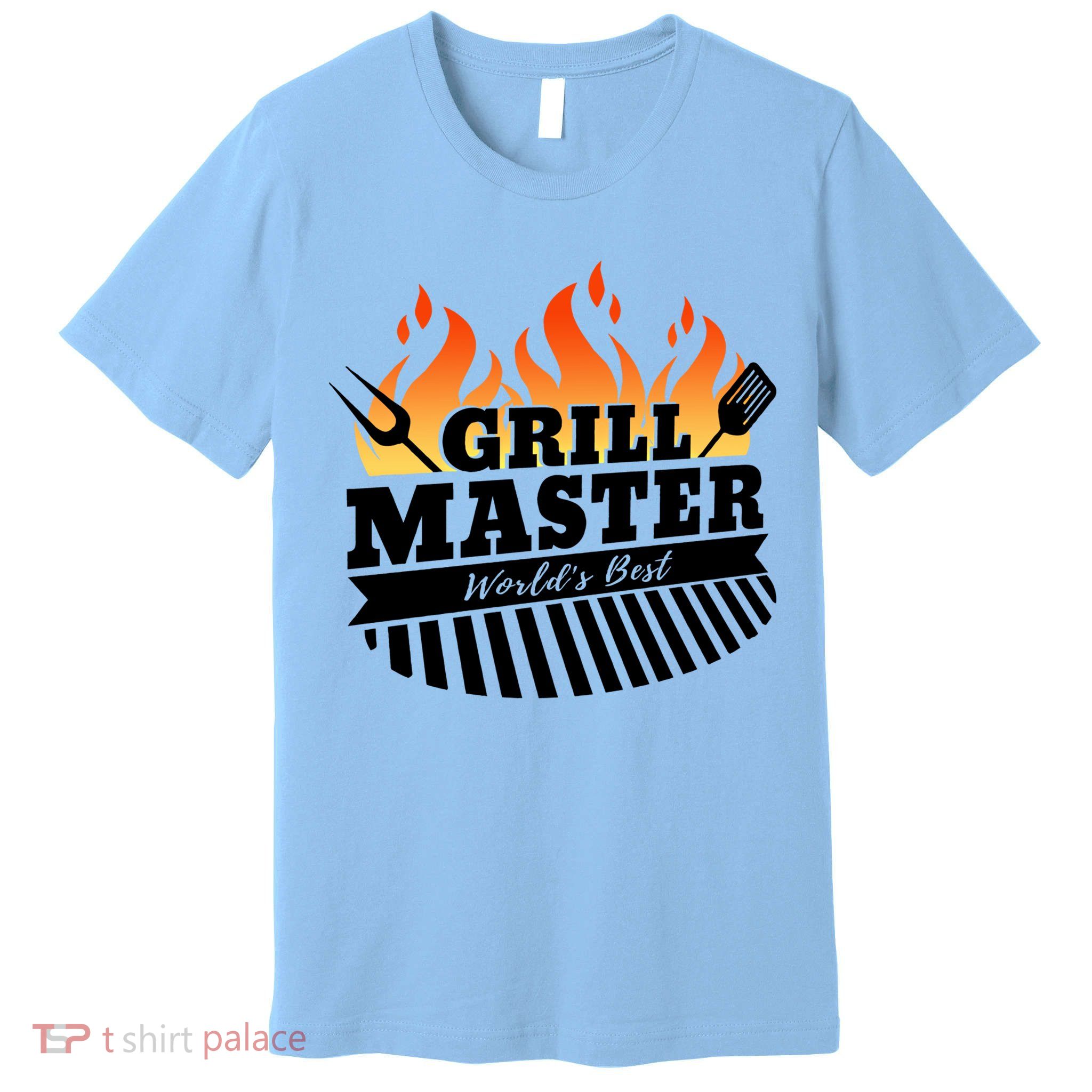 Funny Bbq Grill Master Worlds Best Grillfather Grillers Gift Premium T-Shirt