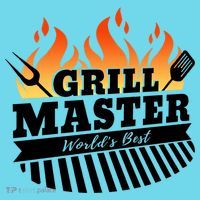 Funny Bbq Grill Master Worlds Best Grillfather Grillers Gift Kids T-Shirt