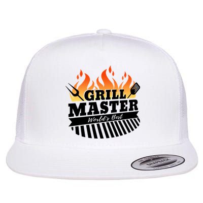 Funny Bbq Grill Master Worlds Best Grillfather Grillers Gift Flatbill Hat