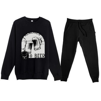 French Bulldog Gift Premium Crewneck Sweatsuit Set