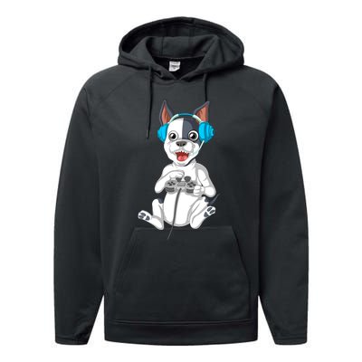 French Bulldog Gamer Performance Fleece Hoodie