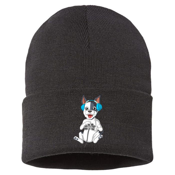 French Bulldog Gamer Sustainable Knit Beanie