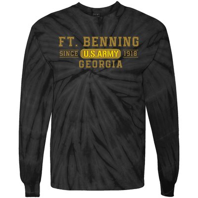 Fort Benning Georgia Harmony Church Airborne And Infantry Tie-Dye Long Sleeve Shirt