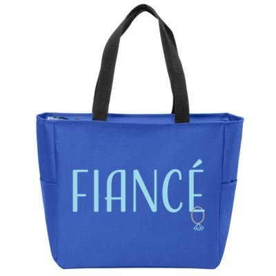 Fiance' Boyfriend Girlfriend Engaget Dating Cool Gift Zip Tote Bag