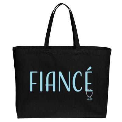 Fiance' Boyfriend Girlfriend Engaget Dating Cool Gift Cotton Canvas Jumbo Tote