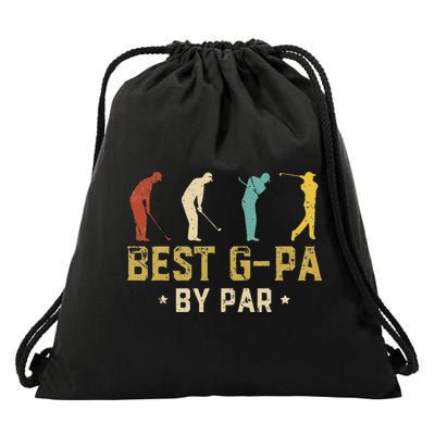 Funny Best GPa By Par Father's Day Gifts Golf Drawstring Bag