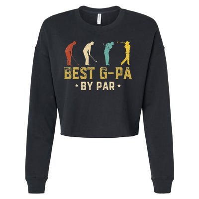 Funny Best GPa By Par Father's Day Gifts Golf Cropped Pullover Crew