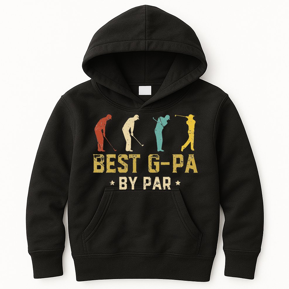 Funny Best GPa By Par Father's Day Gifts Golf Kids Hoodie