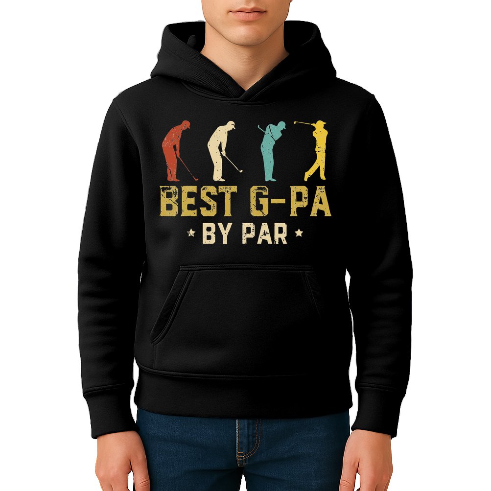Funny Best GPa By Par Father's Day Gifts Golf Kids Hoodie