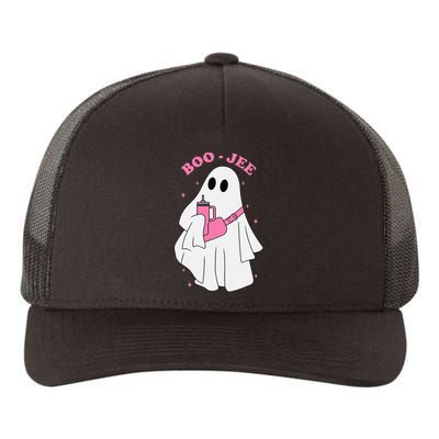 Funny Boojee Ghost Halloween Boo Jee Ghost Spooky Season Yupoong Adult 5-Panel Trucker Hat