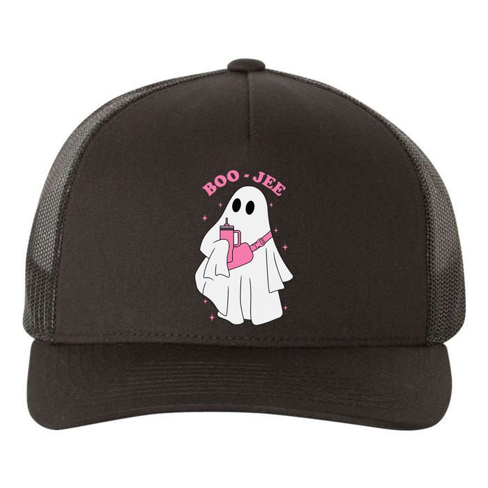 Funny Boojee Ghost Halloween Boo Jee Ghost Spooky Season Yupoong Adult 5-Panel Trucker Hat