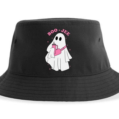 Funny Boojee Ghost Halloween Boo Jee Ghost Spooky Season Sustainable Bucket Hat