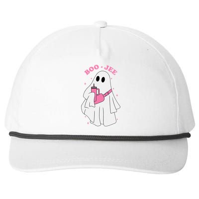 Funny Boojee Ghost Halloween Boo Jee Ghost Spooky Season Snapback Five-Panel Rope Hat