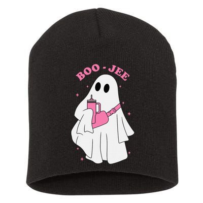 Funny Boojee Ghost Halloween Boo Jee Ghost Spooky Season Short Acrylic Beanie