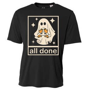 Funny Boojee Ghost All Done Slp Speech Therapy Halloween Gift Cooling Performance Crew T-Shirt