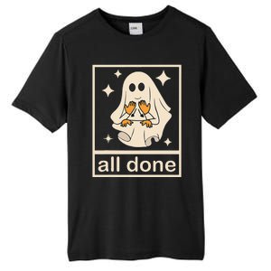 Funny Boojee Ghost All Done Slp Speech Therapy Halloween Gift Tall Fusion ChromaSoft Performance T-Shirt