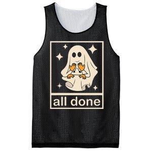 Funny Boojee Ghost All Done Slp Speech Therapy Halloween Gift Mesh Reversible Basketball Jersey Tank