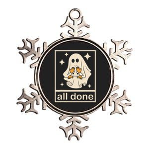 Funny Boojee Ghost All Done Slp Speech Therapy Halloween Gift Metallic Star Ornament