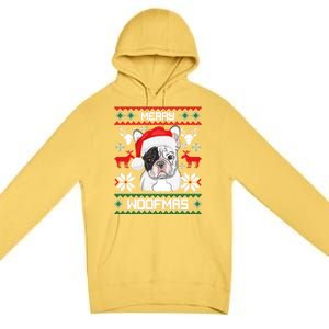 French Bulldog Gift For Merry Christmas Woofmas Frenchie Great Gift Premium Pullover Hoodie