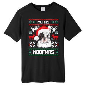 French Bulldog Gift For Merry Christmas Woofmas Frenchie Great Gift Tall Fusion ChromaSoft Performance T-Shirt